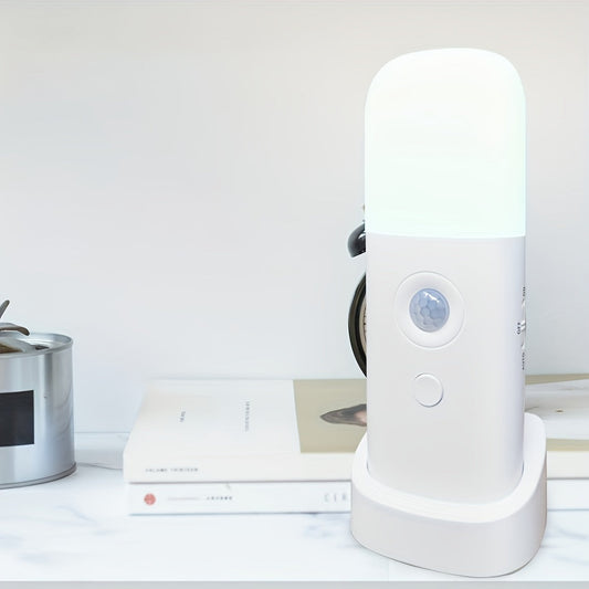 Lampe de nuit LED avec capteur de mouvement – Rechargeable par USB et luminosité réglable pour chambres et couloirs