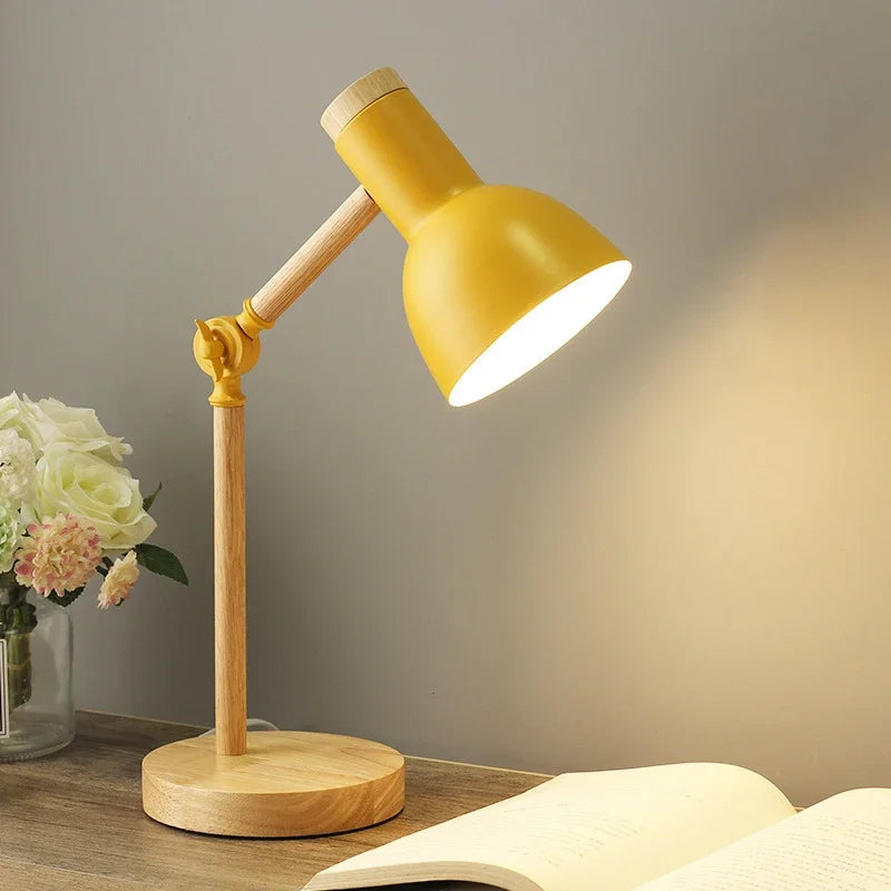 Lampe à poser en bois Scandinave Glo | Lampe de table élégante et vibrante avec lumière réglable pour chaque humeur.