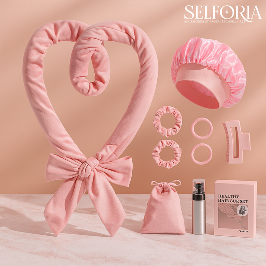 Bandeau Boucleur Sans Chaleur – Kit 9 Pièces pour Boucles Douces et Naturelles