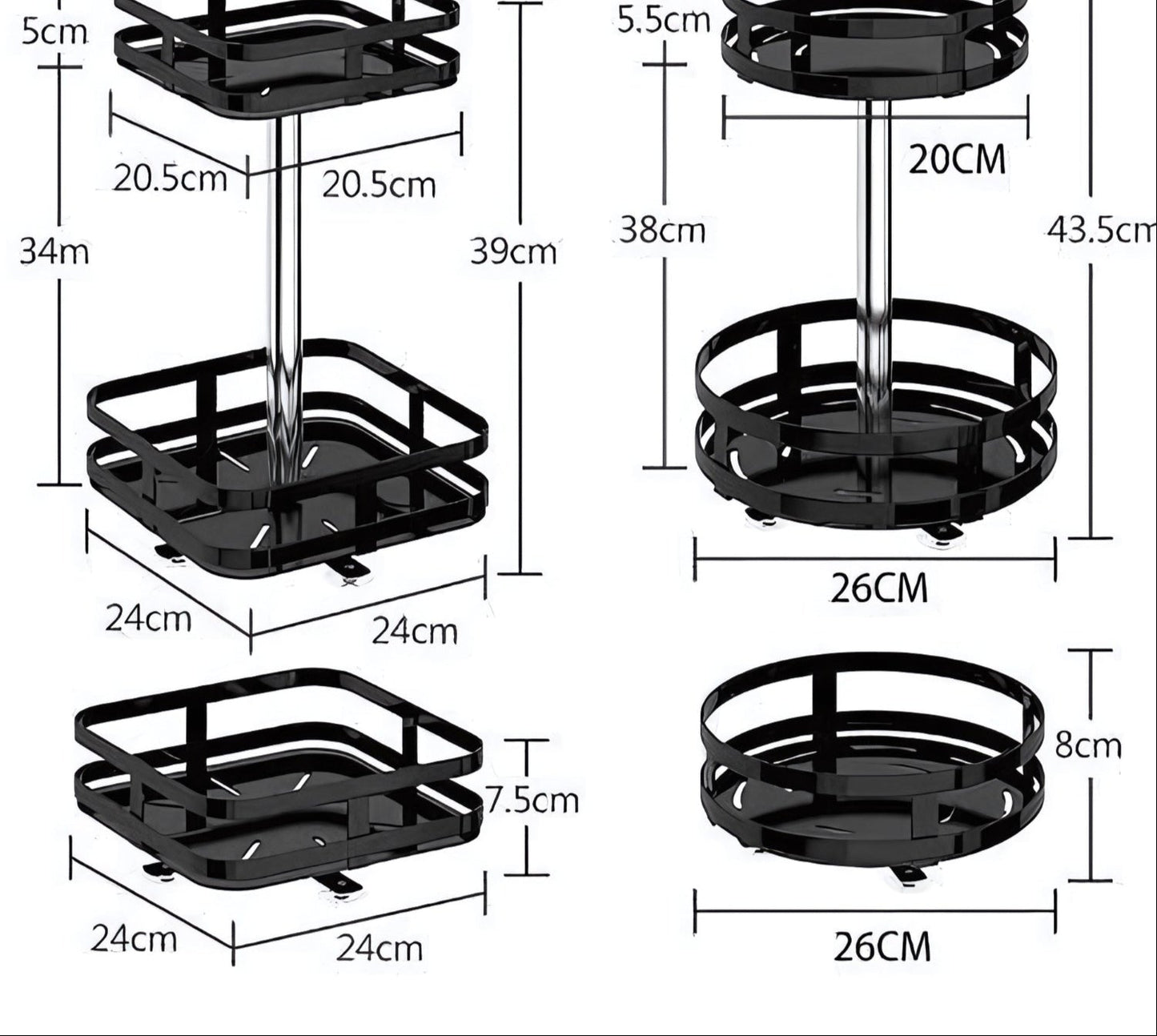 Étagère de rangement rotative - TwistRack 360°
